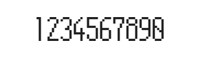 5×11数字点阵字体 ddN511AB0232