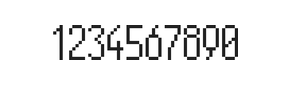 5×11数字点阵字体 ddN511AB0233