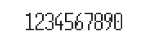 5×11数字点阵字体 ddN511AB0234