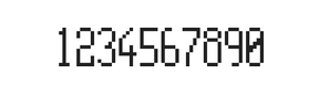 5×11数字点阵字体 ddN511AB0235