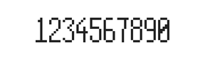 5×11数字点阵字体 ddN511AB0242