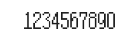 5×11数字点阵字体 ddN511AB0245