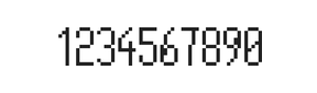 5×11数字点阵字体 ddN511AB0248