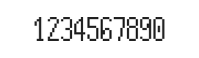 5×11数字点阵字体 ddN511AB0250