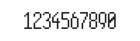 5×11数字点阵字体 ddN511AB0256