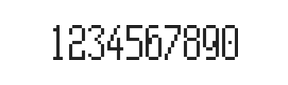 5×11数字点阵字体 ddN511AB0258