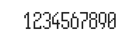 5×11数字点阵字体 ddN511AB0260