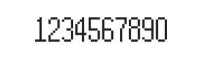 5×11数字点阵字体 ddN511AB0262