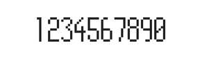 5×11数字点阵字体 ddN511AB0269