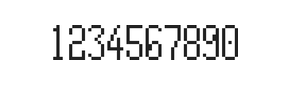 5×11数字点阵字体 ddN511AB0270