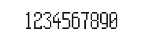 5×11数字点阵字体 ddN511AB0278