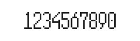 5×11数字点阵字体 ddN511AB0279