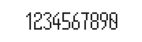 5×11数字点阵字体 ddN511AB0280