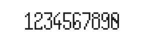 5×11数字点阵字体 ddN511AB0282