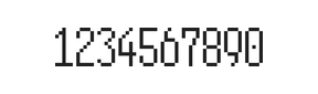 5×11数字点阵字体 ddN511AB0283
