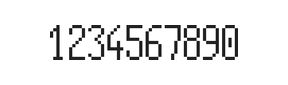 5×11数字点阵字体 ddN511AB0285
