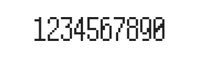 5×11数字点阵字体 ddN511AB0289
