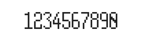 5×11数字点阵字体 ddN511AB0292