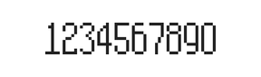 5×11数字点阵字体 ddN511AB0293
