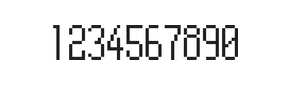 5×11数字点阵字体 ddN511AB0295