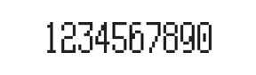 5×11数字点阵字体 ddN511AB0297