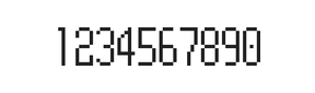 5×11数字点阵字体 ddN511AB0304