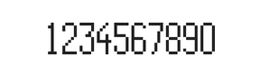 5×11数字点阵字体 ddN511AB0305