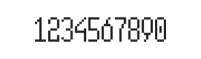 5×11数字点阵字体 ddN511AB0306