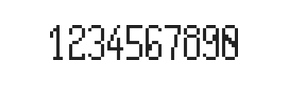 5×11数字点阵字体 ddN511AB0308