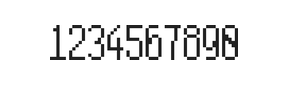 5×11数字点阵字体 ddN511AB0309