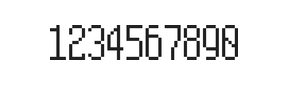 5×11数字点阵字体 ddN511AB0312