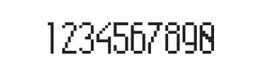 5×11数字点阵字体 ddN511AB0314