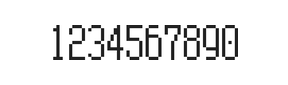 5×11数字点阵字体 ddN511AB0323