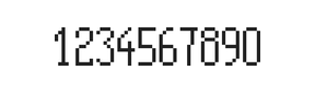 5×11数字点阵字体 ddN511AB0324