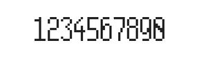 5×11数字点阵字体 ddN511AB0325