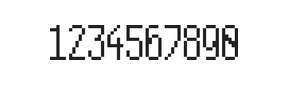 5×11数字点阵字体 ddN511AB0326
