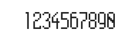 5×11数字点阵字体 ddN511AB0327