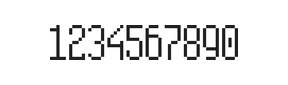 5×11数字点阵字体 ddN511AB0332