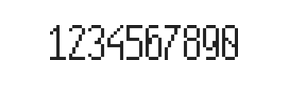 5×11数字点阵字体 ddN511AB0334