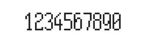 5×11数字点阵字体 ddN511AB0335