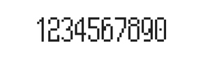 5×11数字点阵字体 ddN511AB0336