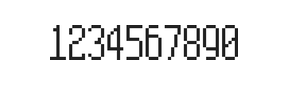5×11数字点阵字体 ddN511AB0338