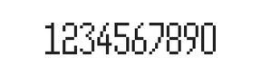 5×11数字点阵字体 ddN511AB0346