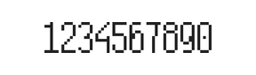 5×11数字点阵字体 ddN511AB0350