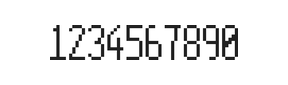 5×11数字点阵字体 ddN511AB0352