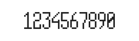 5×11数字点阵字体 ddN511AB0354