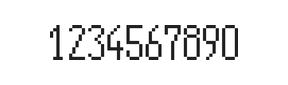5×11数字点阵字体 ddN511AB0355
