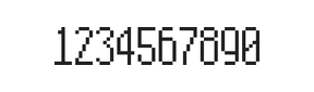 5×11数字点阵字体 ddN511AB0357