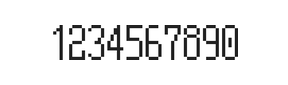 5×11数字点阵字体 ddN511AB0363