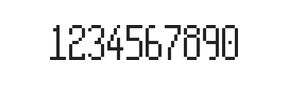 5×11数字点阵字体 ddN511AB0367